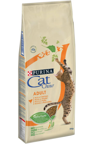 Ξηρά Τροφή Purina Cat Chow Adult Πλήρης Τροφή για Ενήλικες Γάτες Πλούσια σε Κοτόπουλο & Γαλοπούλα 15kgr