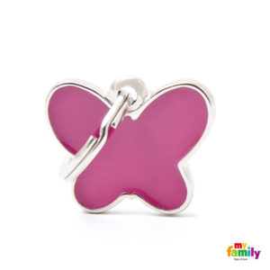 Ταυτότητα My Family Charms σε Σχήμα Πεταλούδα - Ροζ
