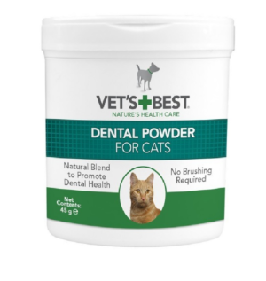 Vet s Best Dental Powder για Φροντίδα της Υγείας των Δοντιών για Γάτες σε Σκόνη 45gr