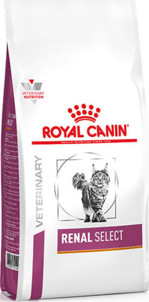 Ξηρά Τροφή Royal Canin Renal Select Πλήρης Διαιτητική Τροφή για Υποστήριξη της Νεφρικής Λειτουργίας σε Περίπτωση Χρόνιας Νεφρικής Ανεπάρκειας 2 Kg
