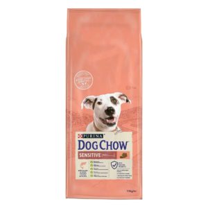 Ξηρή Τροφή Purina Tonus/Dog Chow Sensitive Dog για ενήλικους σκύλους με ευαίσθητο δέρμα & τρίχωμα καθώς και ευαίσθητη πέψη. Πλούσια σε Σολομό 14kg