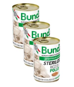 Κονσέρβα Bundy Sterilized Patte για Στειρωμένες Γάτες με Κοτόπουλο, Economy Pack 3 Τεμ. x 400gr