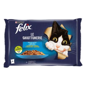 Υγρή Τροφή για Ενήλικες Γάτες Felix As Good As It Looks Πολυσυσκευασία (4 Τεμ. x 85gr) με Σολομό & Τόνο σε Ζελέ