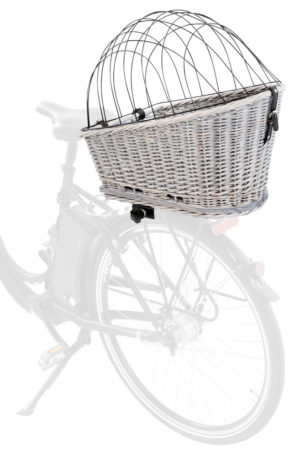 Ψάθινο Καλάθι Μεταφοράς Σκύλου Trixie για Ποδήλατο, Διαστάσεων: 35x49x55 cm, Γκρι
