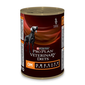 Κονσέρβα Purina Veterinary Diets Om Obesity Management πλήρης κτηνιατρική δίαιτα με υψηλά επίπεδα πρωτεϊνών κλινικά αποδεδειγμένα αποτελεσματική στην απώλεια βάρους σε παχύσαρκους σκύλους Μους 400gr