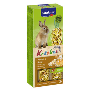 Λιχουδιές Vitakraft Kracker Duo με Popcorn και Μέλι για Κουνέλια 2τμχ 112gr