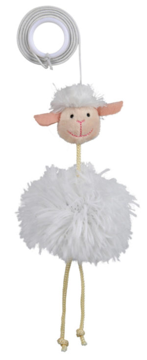 Παιχνίδι Trixie Πρόβατο σε Λάστιχο (20cm) εμποτισμένο με νεπέτα για ατελείωτη διασκέδαση