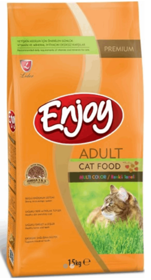 Ξηρά Τροφή Enjoy Adult Cat Multicolor για Ενήλικες Γάτες, με Κοτόπουλο 15 kg