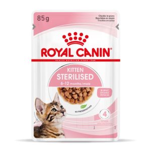 Φακελάκι Royal Canin Kitten Sterilised Gravy για Γατάκια με Κομματάκια σε Σάλτσα 85gr