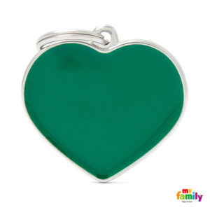 Ταυτότητα My Family Basichand σε Σχήμα Καρδιάς, Πράσινο - Large