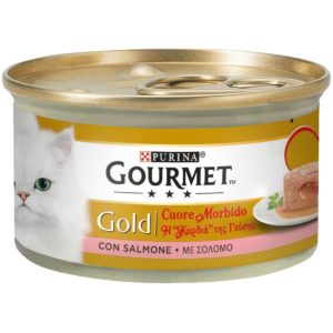 Υγρή Τροφή για Ενήλικες Γάτες Purina Gourmet Gold Η Καρδιά της Γεύσης με Σολομό 85 gr
