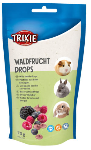 Λιχουδιές Άγριων Μούρων Trixie για Μικρά Ζώα με βιταμίνες και μέταλλα χωρίς λακτόζη Συσκευασία: 75 gr