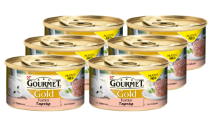Υγρή Τροφή για Ενήλικες Γάτες Purina Gourmet Gold Ταρτάρ με Σολομό Economy Pack 6 Τεμ. x 85 gr