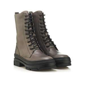 Grey womens leather boots grey