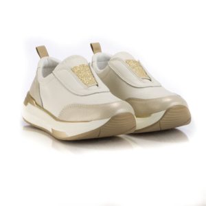 keddo beige gold athletic womens shoes Μπεζ-χρυσό