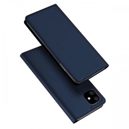 Dux Ducis Skin Pro Δερμάτινη Μαγνητική Θήκη Πορτοφόλι με Βάση Στήριξης για iPhone 11 - Μπλε