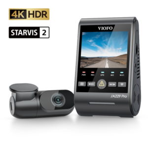 VIOFO A229 Pro 2CH Διπλή Κάμερα Dash Αυτοκινήτου με Φωνητικές Εντολές (4K HDR/Sony Starvis 2/Φωνητική Εντολή/GPS/WiFi/LCD 2.4) (A229 Pro 2CH-G)