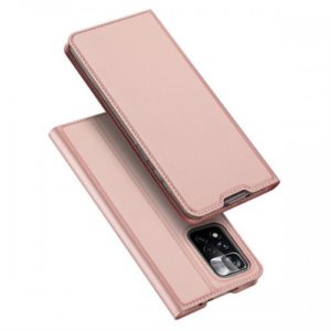 Dux Ducis Skin Pro Δερμάτινη Μαγνητική Θήκη Πορτοφόλι με Βάση Στήριξης για Redmi Note 11 Pro - Ροζ