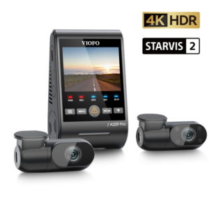 VIOFO A229 Pro 3CH Τριπλή Κάμερα Dash Αυτοκινήτου με Φωνητικές Εντολές (4K HDR/Sony Starvis 2/Φωνητική Εντολή/GPS/WiFi/LCD 2.4) (A229 Pro 3CH-G)