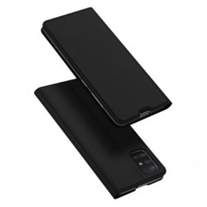 Dux Ducis Skin Pro Δερμάτινη Μαγνητική Θήκη Πορτοφόλι με Βάση Στήριξης για Samsung A51 - Μαύρη