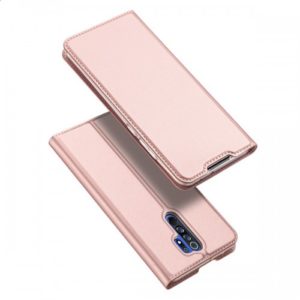 Dux Ducis Skin Pro Δερμάτινη Μαγνητική Θήκη Πορτοφόλι με Βάση Στήριξης για Xiaomi Redmi 9 - Rose