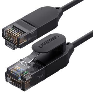 Ugreen Ethernet patchcord cable RJ45 Cat 6A UTP 1000Mbps 2m Μαύρο 70334