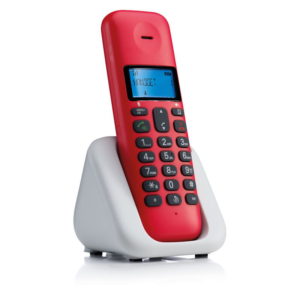 Motorola T301 Cherry Ελληνικό Μενού Ασύρματο τηλέφωνο με ανοιχτή ακρόαση
