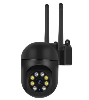 Podofo hv8y ptz wifi ασύρματη 360° έξυπνη κάμερα παρακολούθησης σπιτιού - μαύρο