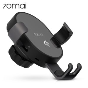 70mai Midrive PB01 Wireless Car Charger Phone Holder with Stretchable Clamp for Qi-enabled Devices Black