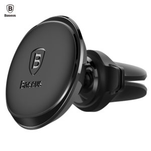 Baseus Magnetic Air Vent Car Mount with Cable Clip Holder black SUGX020001