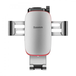 Baseus SUYL-F0S Metal Age Gravity Car Mount with Connecting Rod for 4 - 6 inch Mobile Phones SILVER