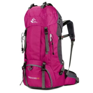 FREE KNIGHT 60L Μεγάλη Αδιάβροχη Τσάντα Mountaineering Bag Outdoor Backpack with Rain Cover Rose Red
