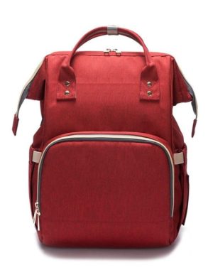 Gabesy All in One Practical Baby Diaper Bag with Separate Pocket wine red