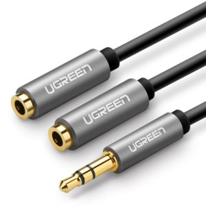Ugreen 35 mm mini jack AUX splitter adapter cable 20cm - Ασημί 10532