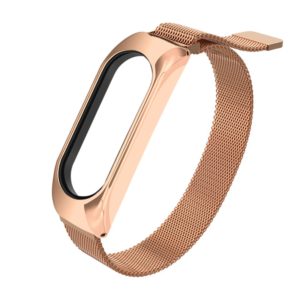 Replacement Metal Wristband Magnetic Bracelet Strap For Xiaomi Mi Band 6 Mi Band 5 Mi Band 4 Mi Band 3 Gold Pink oem