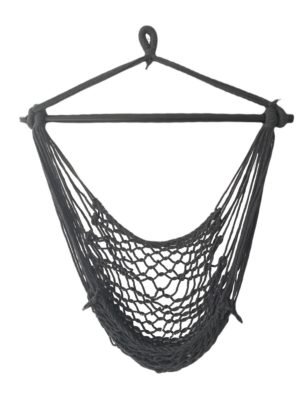 Hammock chair 90x100cm hammock indoor and outdoor μεγίστου βάρους 150 Kg 00005885 ΣΚΟΥΡΟ ΓΚΡΙ
