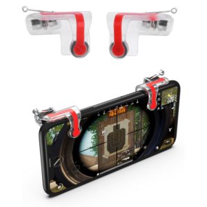 AS 3269 Mobile Phone Gaming Fire Button Key Joysticks Game Shooter Controller 1 Pair L1R1 2PCS κόκκινο-διαφανές
