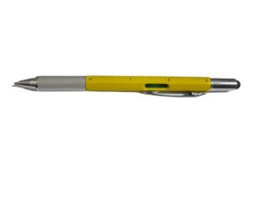 OEM LC1867 Στυλό με Πενάκι για οθόνες αφής Χάρακα Αλφάδι και Κατσαβίδι Κίτρινο