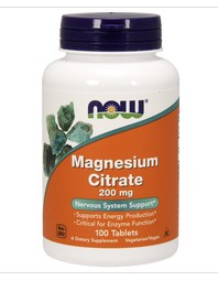 Now MAGNESIUM CITRATE 200mg, 100 Tablets