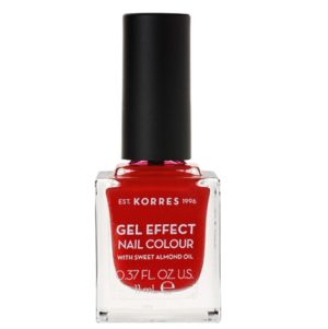 Korres Gel Effect Nail Colour, Βερνίκι Νυχιών 53 ( Royal Red) , 11ml
