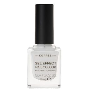 Korres Gel Effect Nail Colour, Βερνίκι Νυχιών 01 Blanc White, 11ml