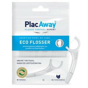 PlacAway Eco Flosser Οδοντικό Νήμα με Λαβή 30τμχ.