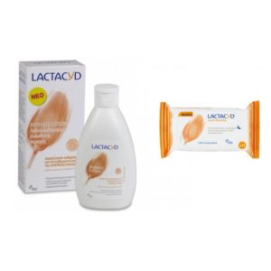 Lactacyd Intimate Washing Lotion 300ml+ Δώρο Intimate Wipes 15τμχ