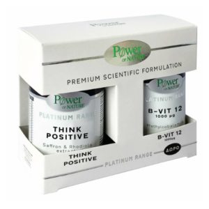 Power Of Nature Premium Scientific Formulation Platinum Range Think Positive 30 κάψουλες B-Vit 12 1000μg 20 ταμπλέτες.
