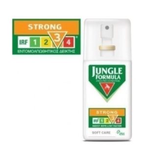 Omega pharma Jungle Formula Αντικουνουπικό σπρέϋ Strong Soft Care IRF 3 Spray 75ml (χωρίς άρωμα)