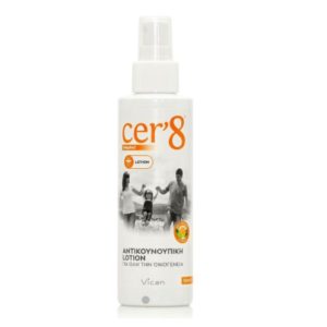 Vican Cer 8 Άοσμη Εντομοαπωθητική Λοσιόν σε Spray Κατάλληλη για Παιδιά 125ml.