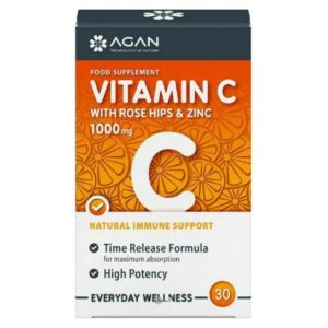 AGAN Vitamiin C with Rose Hips Zinc 1000mg 30 ταμπλέτες