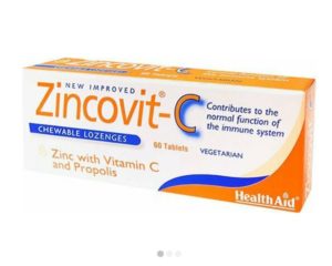 Health Aid Zincovit-C Συμπλήρωμα για την Ενίσχυση του Ανοσοποιητικού 60 ταμπλέτες.