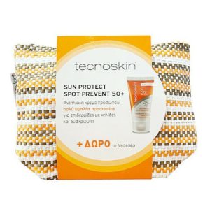Tecnoskin Sun Protect Spot Prevent 50+ Σετ με Αντηλιακή Κρέμα Προσώπου και ΔΩΡΟ το Νεσεσέρ.