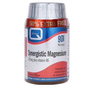 Quest Vitamins SYNERGISTIC MAGNESIUM 150mg with vitamin B6, (+50%) 90 ταμπλέτες